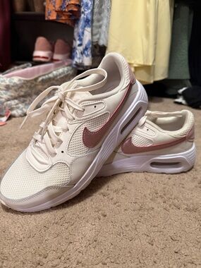 Nike Women’s Cream Air Max with Rose Metallic Swoosh